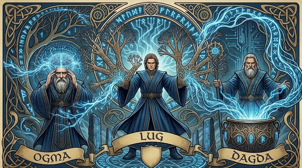 Ogma, Lug et le Dagda, les trois dieux des Tuatha Dé Danann